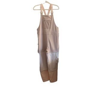 Outdoor Voices Rectek Zip Off Overalls Women's Large Pull On Light Pink Zip